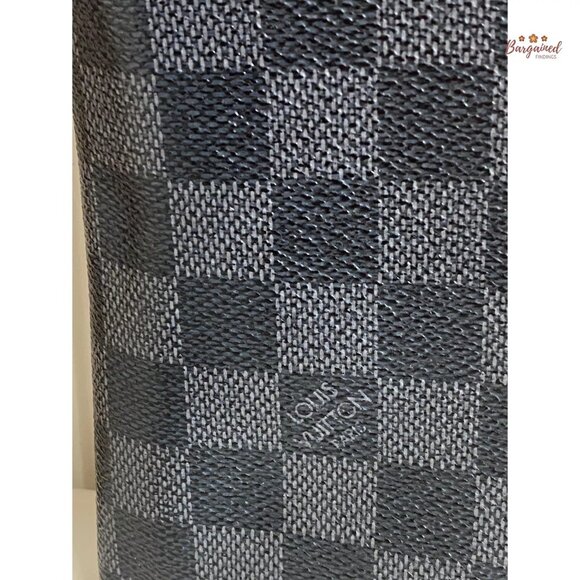 Authentic Louis Vuitton Damier Graphite Coated Canvas Leather Brazza Wallet 2008 - Picture 2 of 13